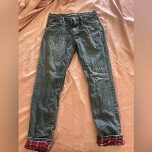 Women's Boyfriend Flannel-Lined Jeans